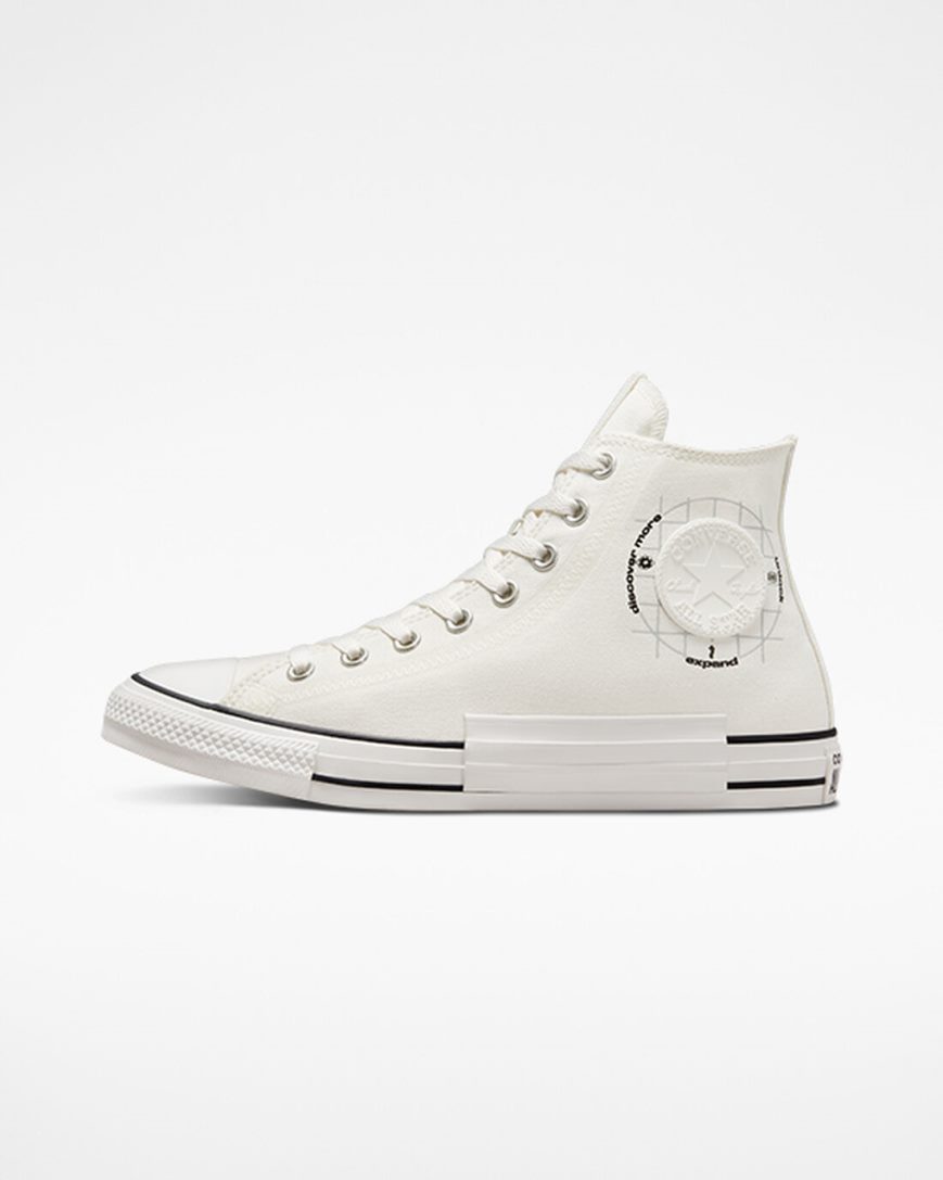Women's Converse Chuck Taylor All Star Grid Logo High Top Shoes White | AU 54968S